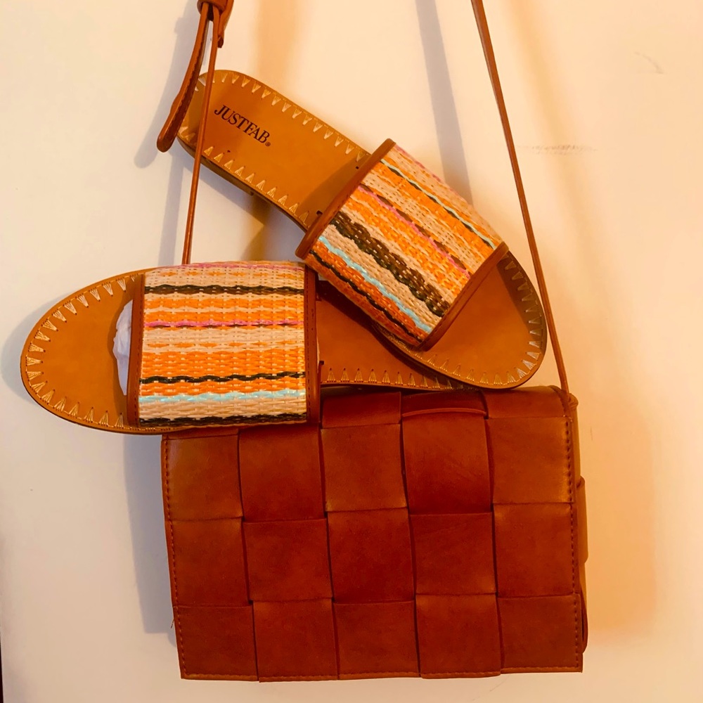 Cognac Long Strap Purse
